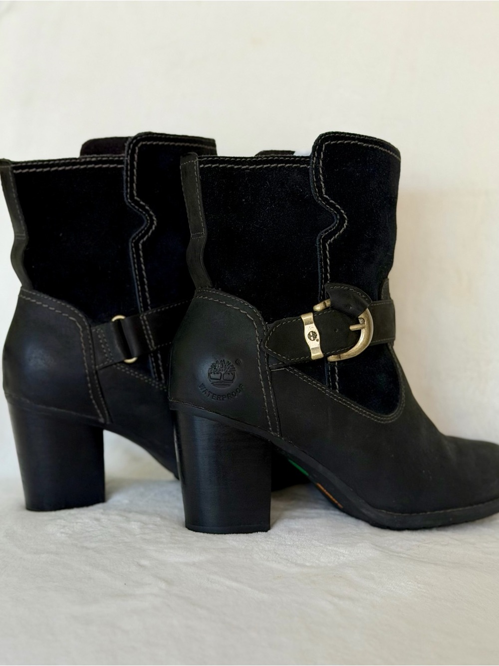 Timberland Earthkeepers Rudston Waterproof Leather Suede Boots Black EUC SZ 7